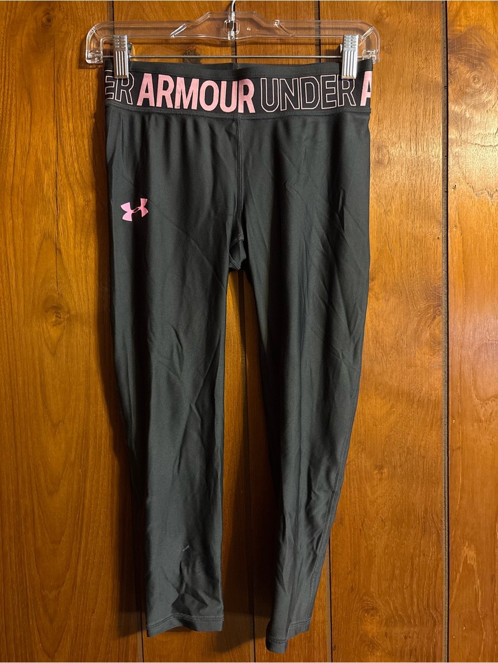 Under Armour Girls' Charcoal & Pink by Leggings